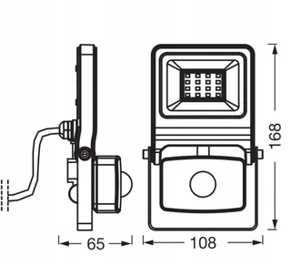OSRAM Endura Flood PC LED Schijnwerper Sensor 10W 3000K 1000lm IP44 Wit — miniatuur 4