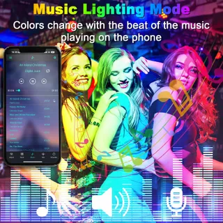 TOPBOS LED RGB Schijnwerper 60W 6000lm IP66 Bluetooth Afstandsbediening — miniatuur 2