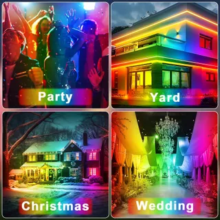 TOPBOS LED RGB Schijnwerper 60W 6000lm IP66 Bluetooth Afstandsbediening — miniatuur 8