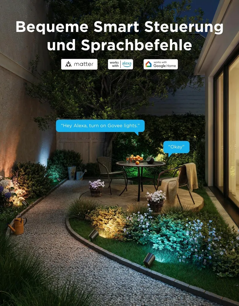 GOVEE Outdoor LED Strahler Lite Tuinlampen RGBWIC IP67 Matter 4-Pak — foto 5