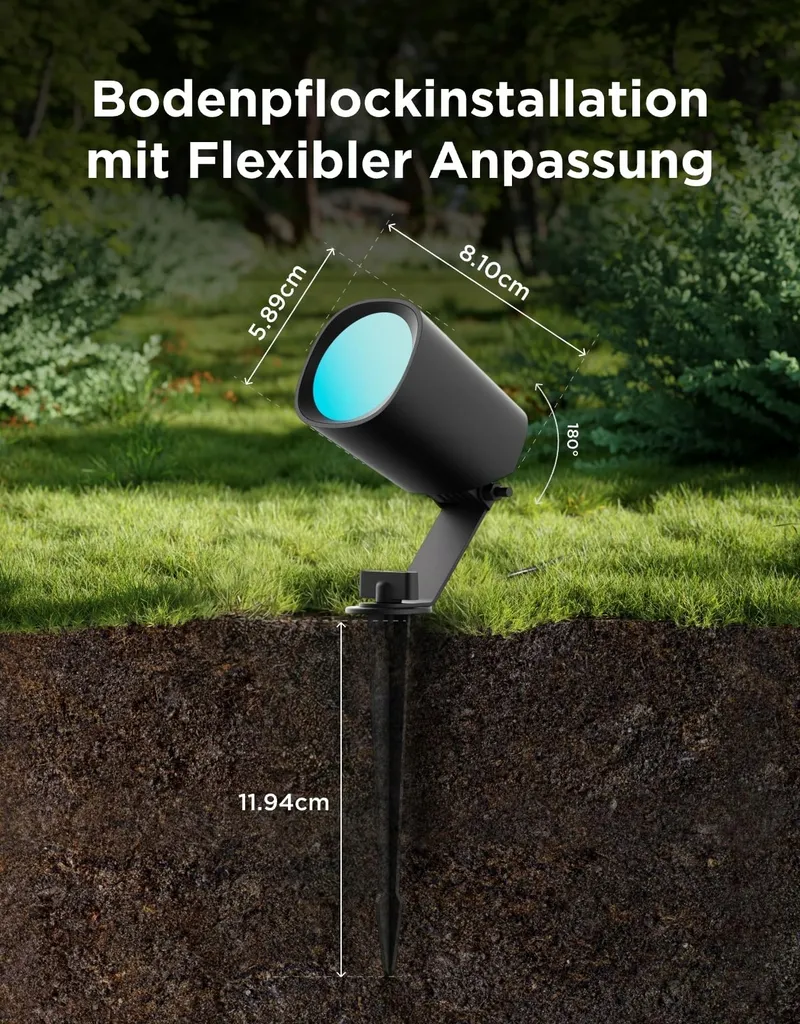 GOVEE Outdoor LED Strahler Lite Tuinlampen RGBWIC IP67 Matter 4-Pak — foto 7