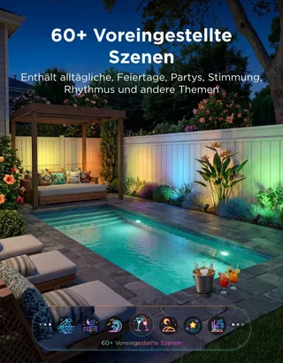 GOVEE Outdoor LED Strahler Lite Tuinlampen RGBWIC IP67 Matter 4-Pak — miniatuur 6