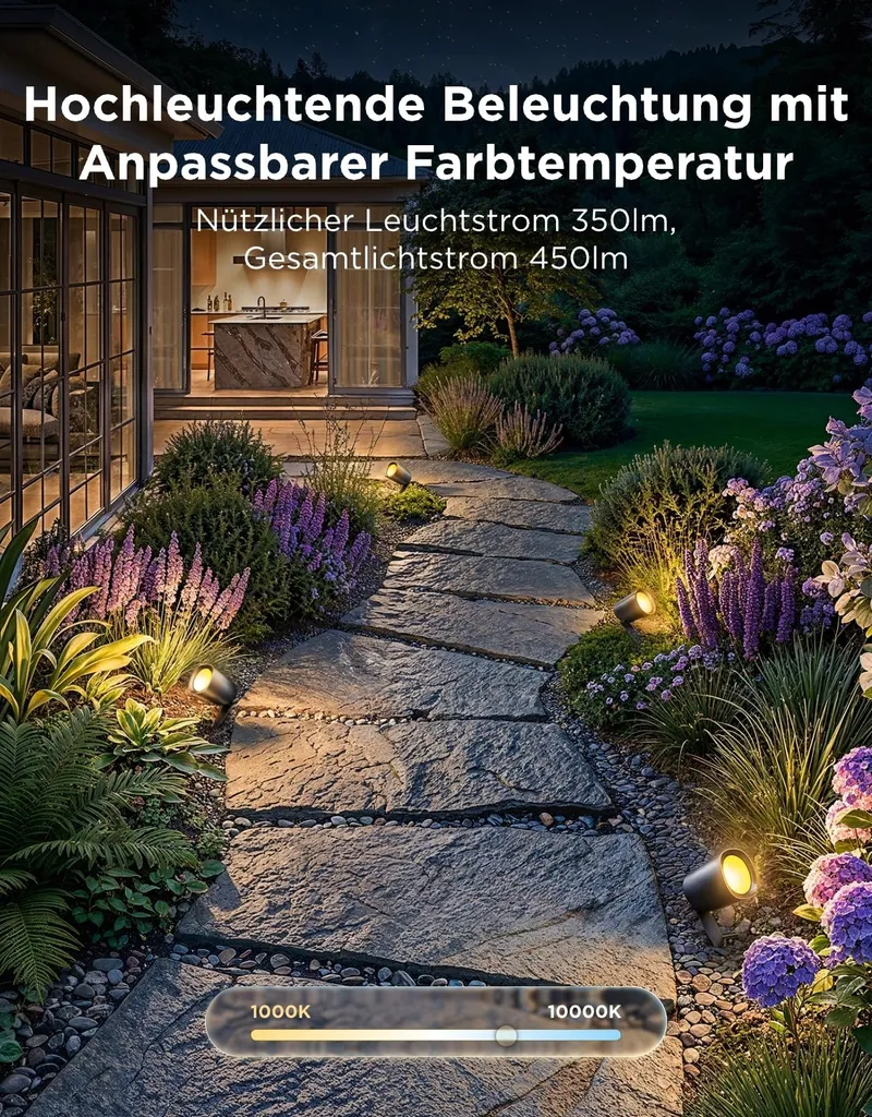 GOVEE Outdoor LED Strahler Lite Tuinlampen RGBWIC IP67 Matter 4-Pak — foto 3