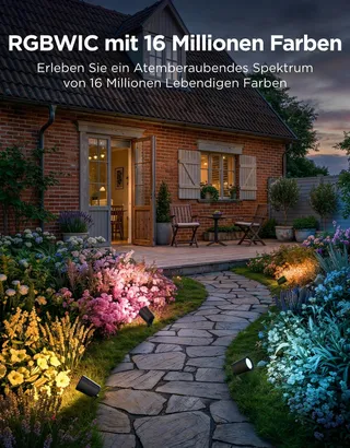 GOVEE Outdoor LED Strahler Lite Tuinlampen RGBWIC IP67 Matter 4-Pak — miniatuur 2