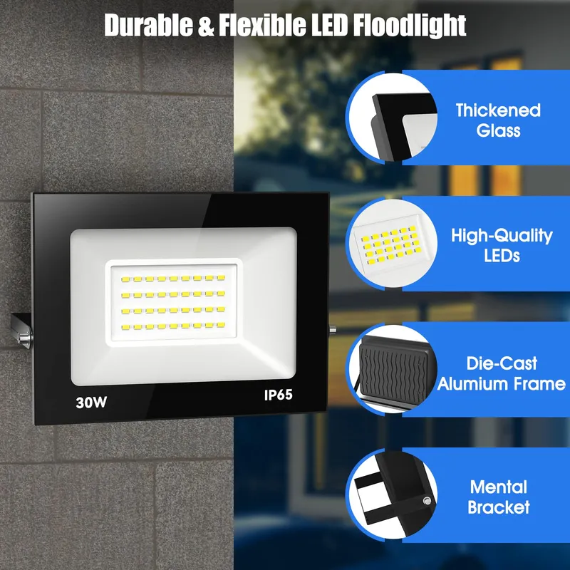 LOYAL LED Schijnwerper 150W 5000lm 3000K IP65 Buiten Tuin — foto 5