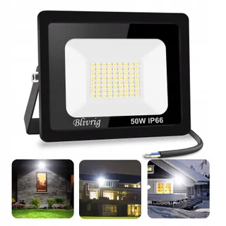 BLIVRIG LED Schijnwerper Buiten 50W 5000lm 3000K IP66 Tuin — miniatuur 1