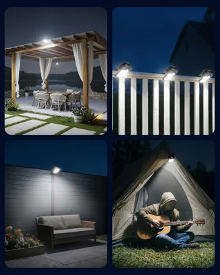 FABSTYL Solar LED Lamp Met Bewegingsmelder 60 LED IP65 Hek — miniatuur 7