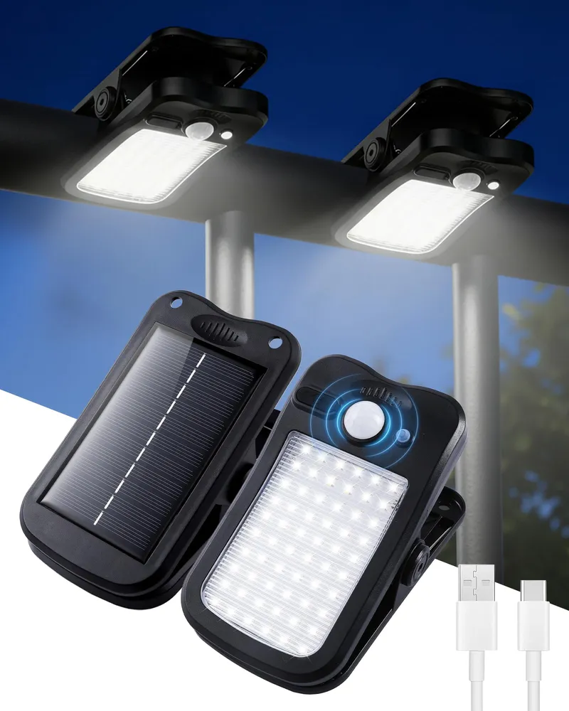 FABSTYL Solar LED Lamp Met Bewegingsmelder 60 LED IP65 Hek — foto 1