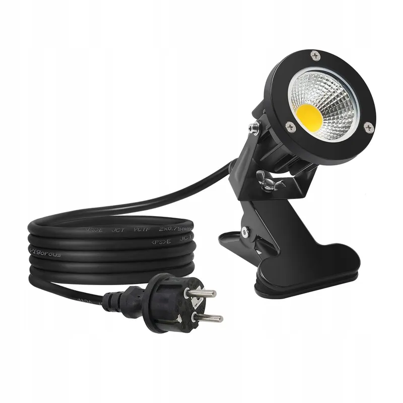 MONSING LED Schijnwerper 7W 2700K Met Klem 2m Kabel IP65 Warm Wit Tuin — foto 1