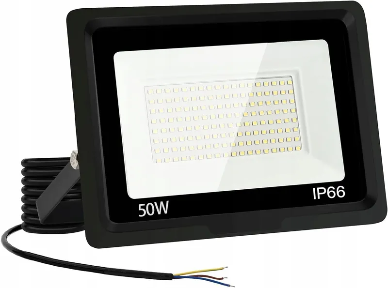 JEFEDANA LED Schijnwerper 50W 5000lm 6000K IP66 Koud Wit Garage Tuin — foto 1