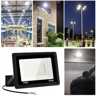 JEFEDANA LED Schijnwerper 50W 5000lm 6000K IP66 Koud Wit Garage Tuin — miniatuur 7