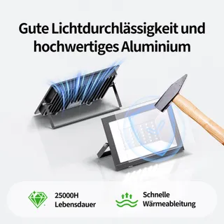 ALLIN LED Schijnwerper 30W 3000lm 6500K IP65 2 Stuks Wit Tuin — miniatuur 5