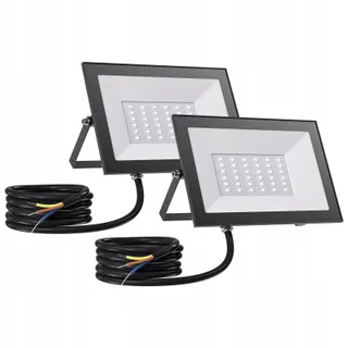 ALLIN LED Schijnwerper 30W 3000lm 6500K IP65 2 Stuks Wit Tuin — miniatuur 1