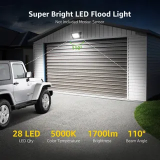 LEPRO LED Schijnwerper 20W 1700lm 5000K IP65 Koudwit Tuin Garage — miniatuur 2