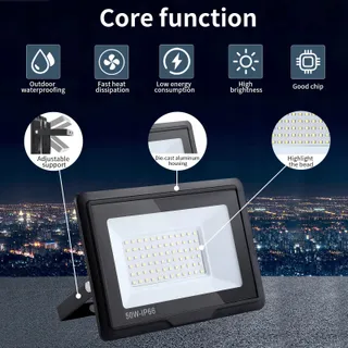 TREOIR LED Schijnwerper 50W 5000lm 6000K IP66 Werkplaats Tuin — miniatuur 3