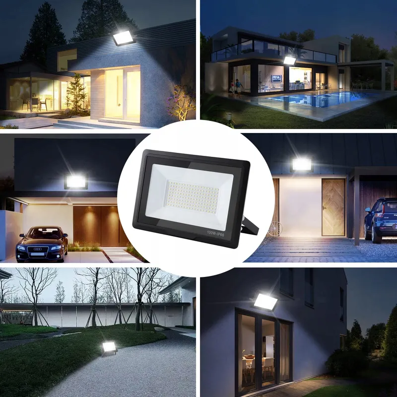 TREOIR LED Schijnwerper 100W 10000lm 3000K IP66 Warmwit Stadion — foto 7