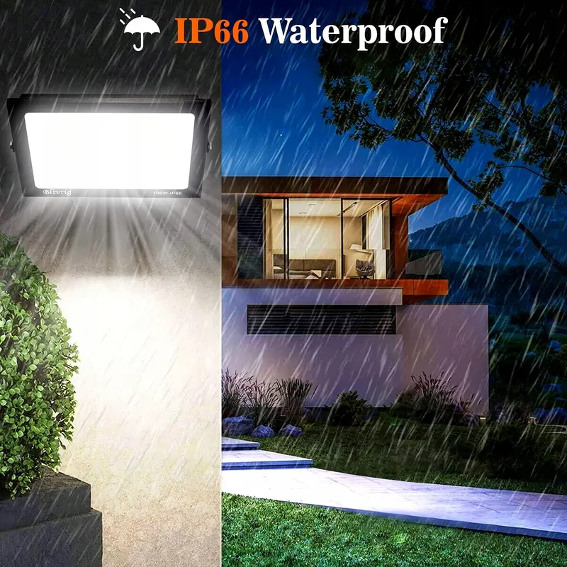 JEFEDANA LED Schijnwerper 300W 30000lm 6000K IP66 Tuin Garage — foto 5