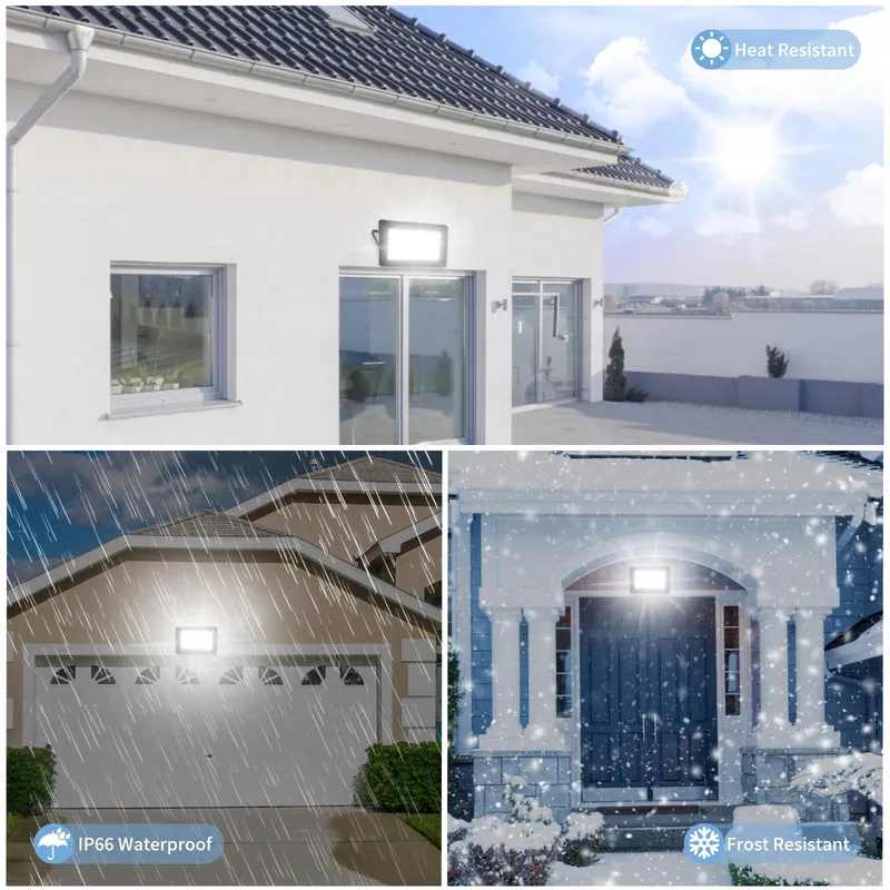JEFEDANA LED Schijnwerper Buiten Tuin Garage Warm 150W 15000lm IP66 — foto 6
