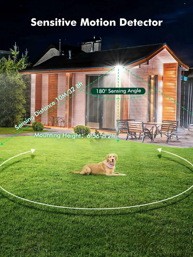 LITGLOBE LED Schijnwerper Bewegingssensor 200W 20000lm IP66 — foto 3