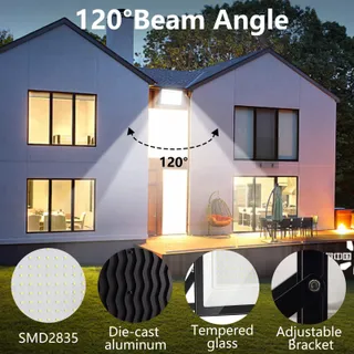 LOYAL LED Schijnwerper Buiten Wit 50W 5000lm 6000K IP65 — miniatuur 2