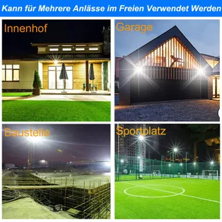 MOLVCE LED Schijnwerper Buiten 5x10W 850lm 6500K IP66 Garage Terras — miniatuur 6