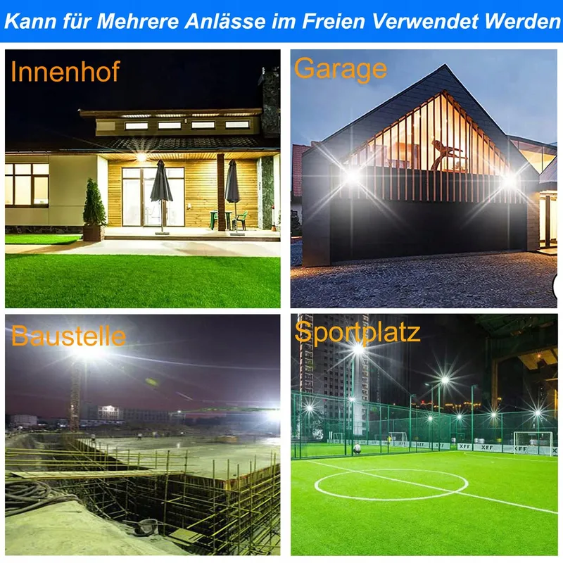 MOLVCE LED Schijnwerper Buiten 5x10W 850lm 6500K IP66 Garage Terras — foto 6
