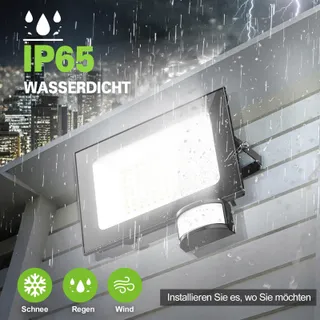 SARAROOM LED Schijnwerper Bewegingssensor 2x150W 15000lm IP65 — miniatuur 6