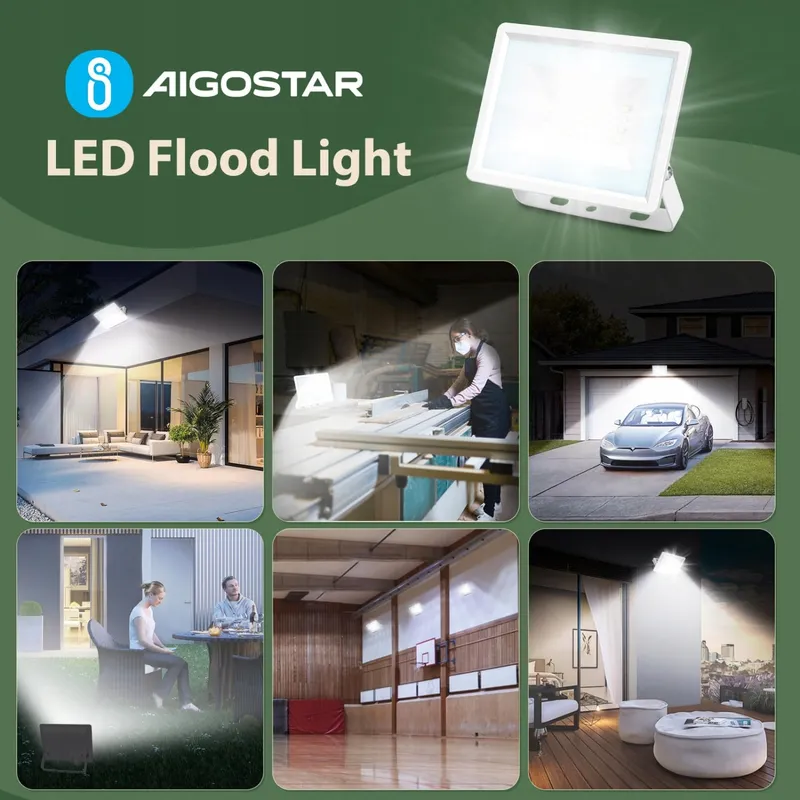 AIGOSTAR LED Schijnwerper Buiten 20W 1650lm IP65 Koudwit — foto 5