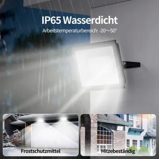 ALLIN LED Schijnwerper Buiten Tuin Garage 100W 10000LM 6500K IP65 — miniatuur 4