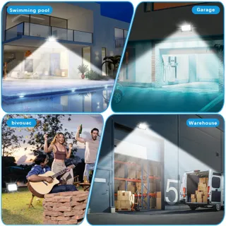 TOOBETTP LED Schijnwerper Waterdicht Tuin Garage 600W IP66 6500K — miniatuur 7