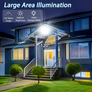 YIQIBRO LED Schijnwerper met Bewegingssensor Buiten 2 Stuks 50W IP67 — miniatuur 5