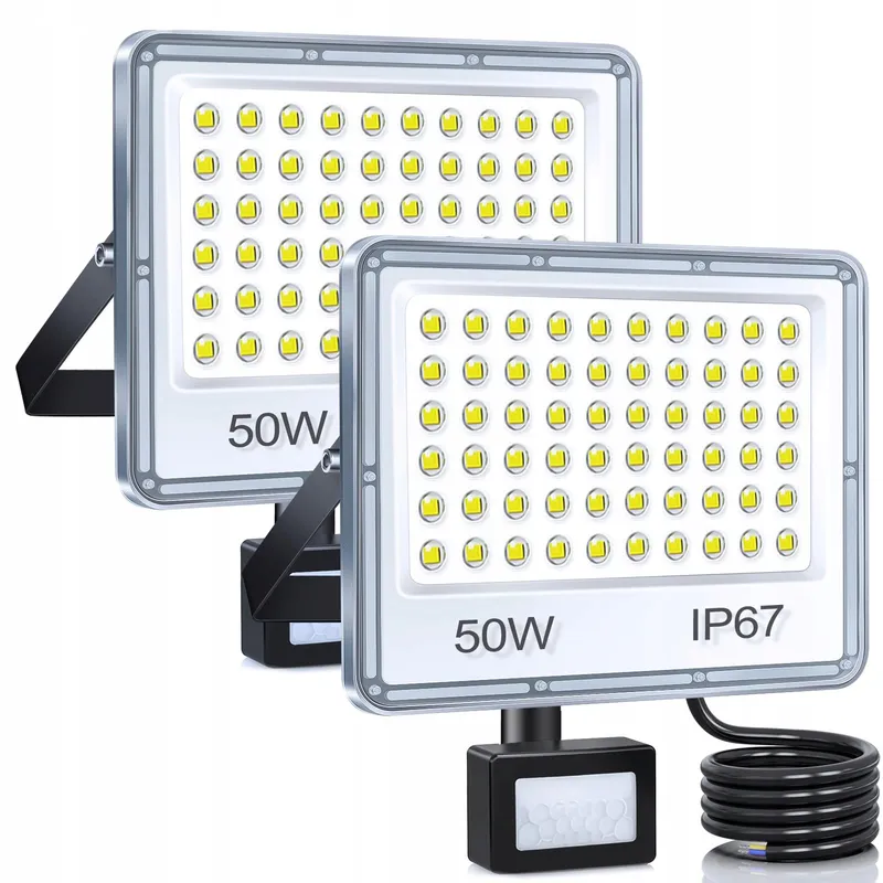 YIQIBRO LED Schijnwerper met Bewegingssensor Buiten 2 Stuks 50W IP67 — foto 1