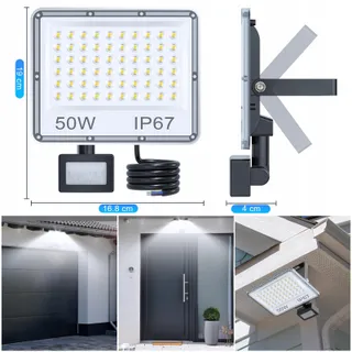YIQIBRO LED Schijnwerper met Bewegingssensor Buiten 2 Stuks 50W IP67 — miniatuur 7