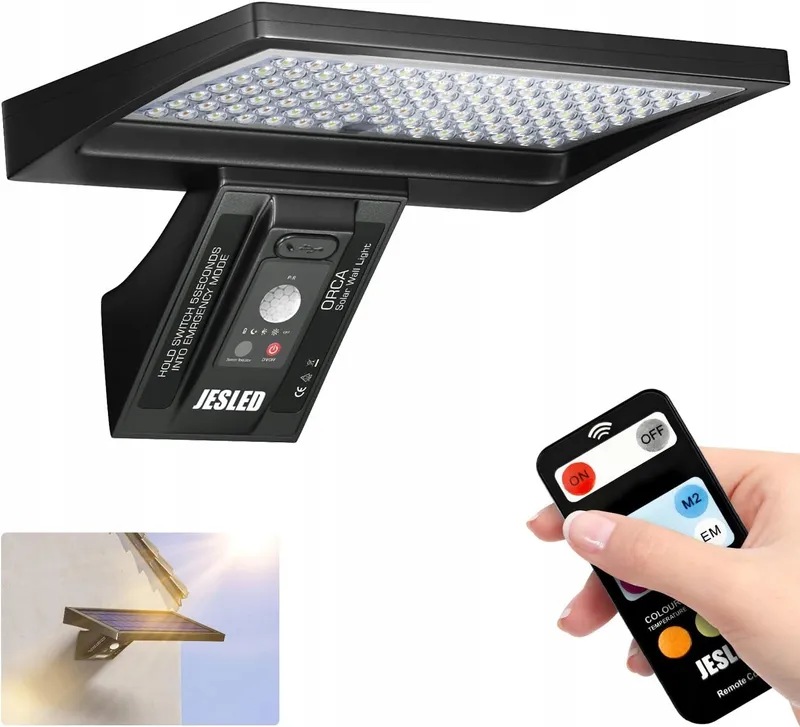 JESLED Solarlampen Buiten Bewegingssensor Waterdicht 104 LED — foto 1