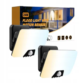 VIGHEP LED Schijnwerper 24W Bewegingssensor Waterdicht Fel IP65 — miniatuur 1