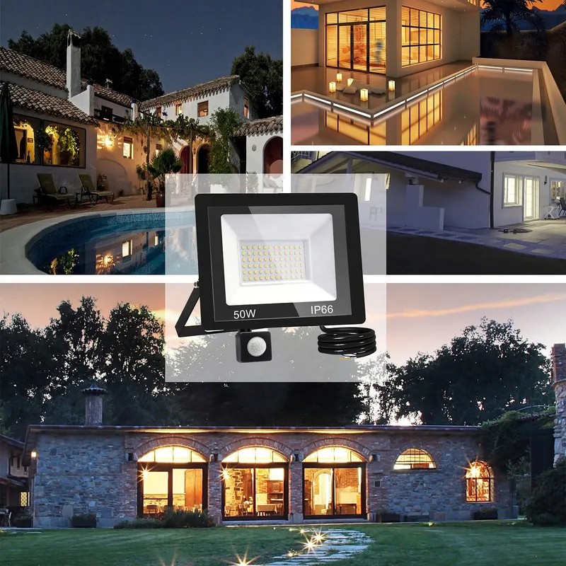 TREOIR LED Schijnwerper Bewegingsmelder Warmwit 10W IP66 — foto 7