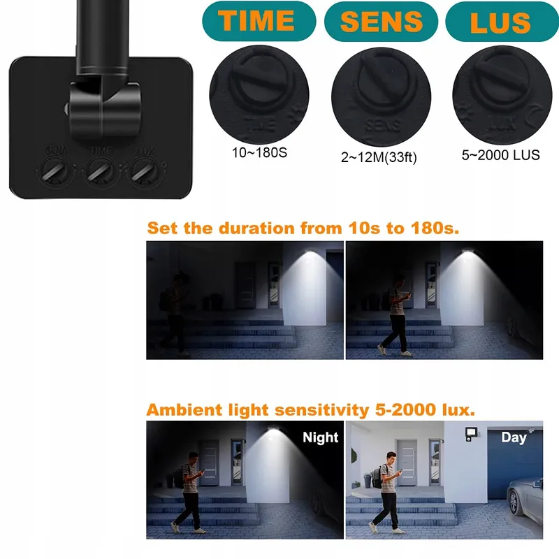 TREOIR LED Schijnwerper Bewegingsmelder Warmwit 10W IP66 — foto 4