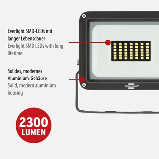Brennenstuhl JARO 3060 LED Schijnwerper Buiten 20W IP65 Zwart Wand — miniatuur 3