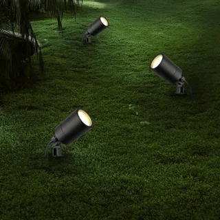LEDVION LED Tuinlamp GU10 met Grondspies IP65 Zwart 5W Kabel 2M — miniatuur 3