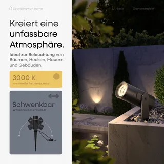 SCANDINAVIAN HOME Set 4 LED Tuinlampen 12V IP65 Warmwit — miniatuur 3
