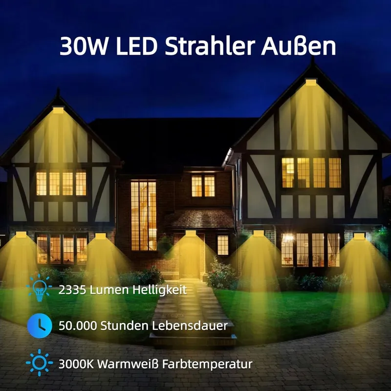 WEGOODLIFE LED Schijnwerper Buiten Waterdicht 3000K IP66 — foto 2