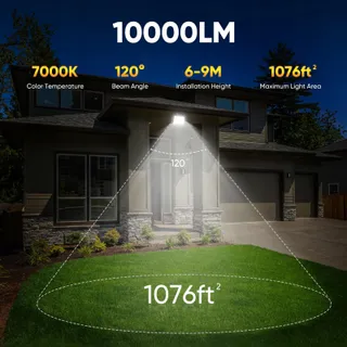 PLAZIQUE LED Schijnwerper Buiten Waterdicht Koudwit 100W IP67 — miniatuur 2