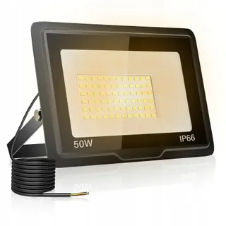 TOOBETTP LED Schijnwerper Buiten 50W IP66 Tuin Garage Warmwit — miniatuur 1