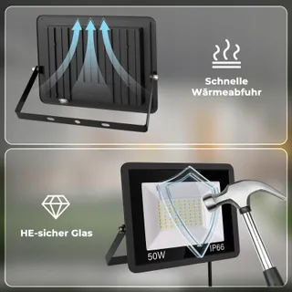 ICRGB LED Schijnwerper Waterdicht Koud Wit 50W 5000LM IP66 — miniatuur 5