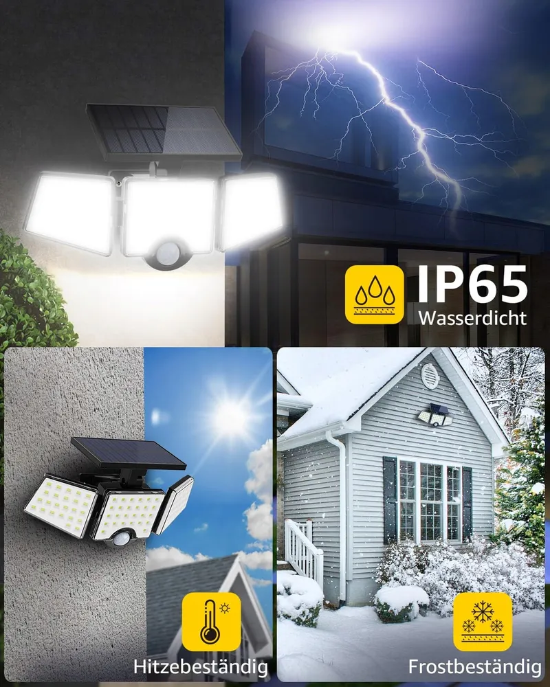 LEPRO Solar Buitenlamp met Bewegingssensor Tuin 360° 6W IP65 — foto 5