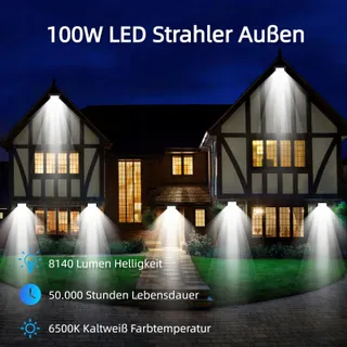 WEGOODLIFE LED Schijnwerper Super Fel Waterdicht 100W IP66 — miniatuur 2
