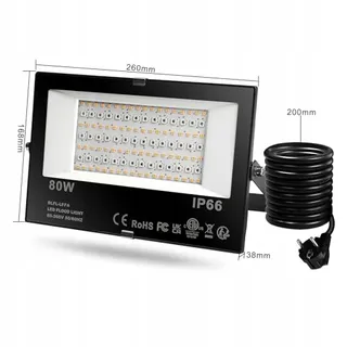 DUSKTEC RGB LED Schijnwerper App Dimbaar 80W — miniatuur 5