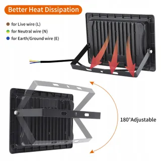 BLIVRIG LED Schijnwerper Waterdicht Koud Wit 2x50W IP66 — miniatuur 6