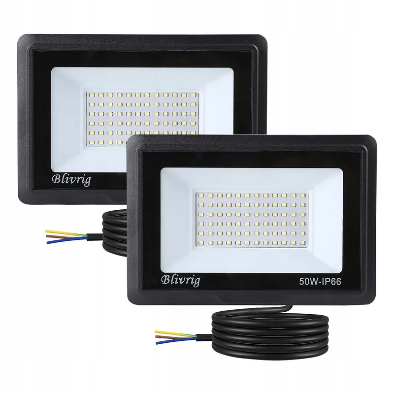 BLIVRIG LED Schijnwerper Waterdicht Koud Wit 2x50W IP66 — foto 1
