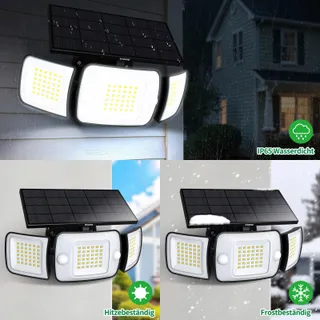INTELAMP Solar Buitenlamp Bewegingsmelder 2 Stuks IP65 — miniatuur 6